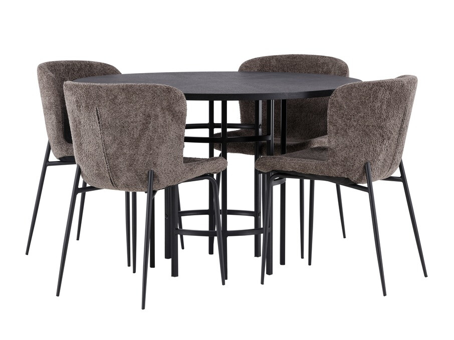 Dining set Dallas 4143 (Brown + Black)