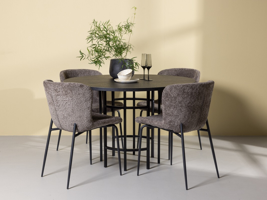 Dining set Dallas 4143 (Brown + Black)