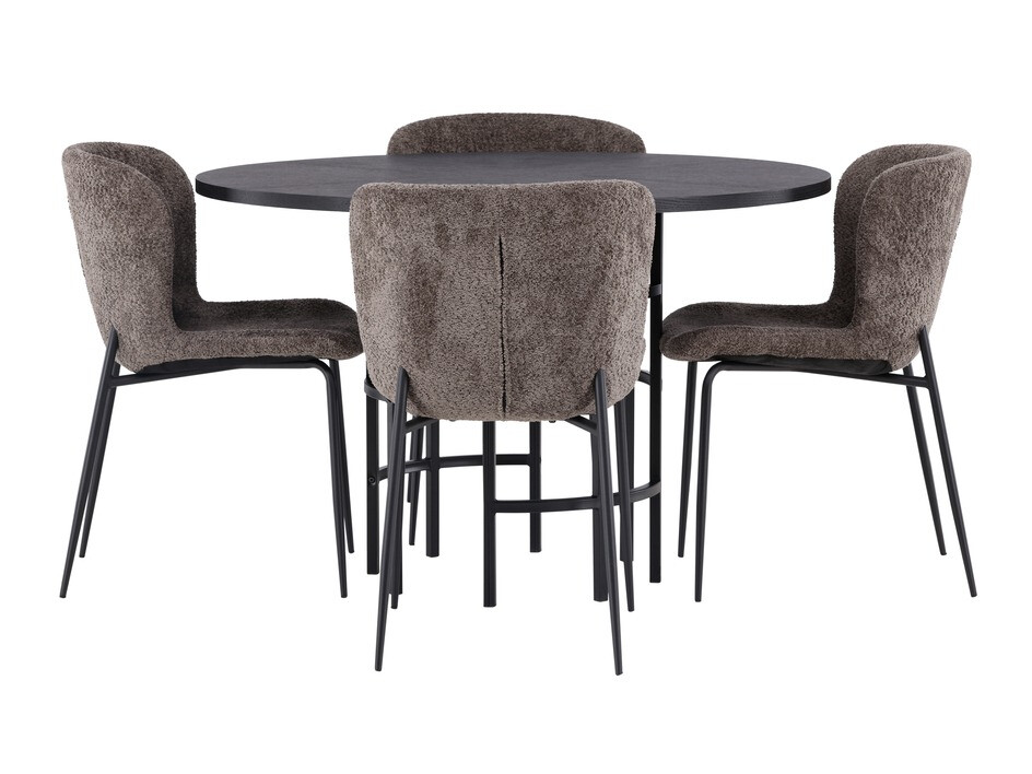 Dining set Dallas 4143 (Brown + Black)