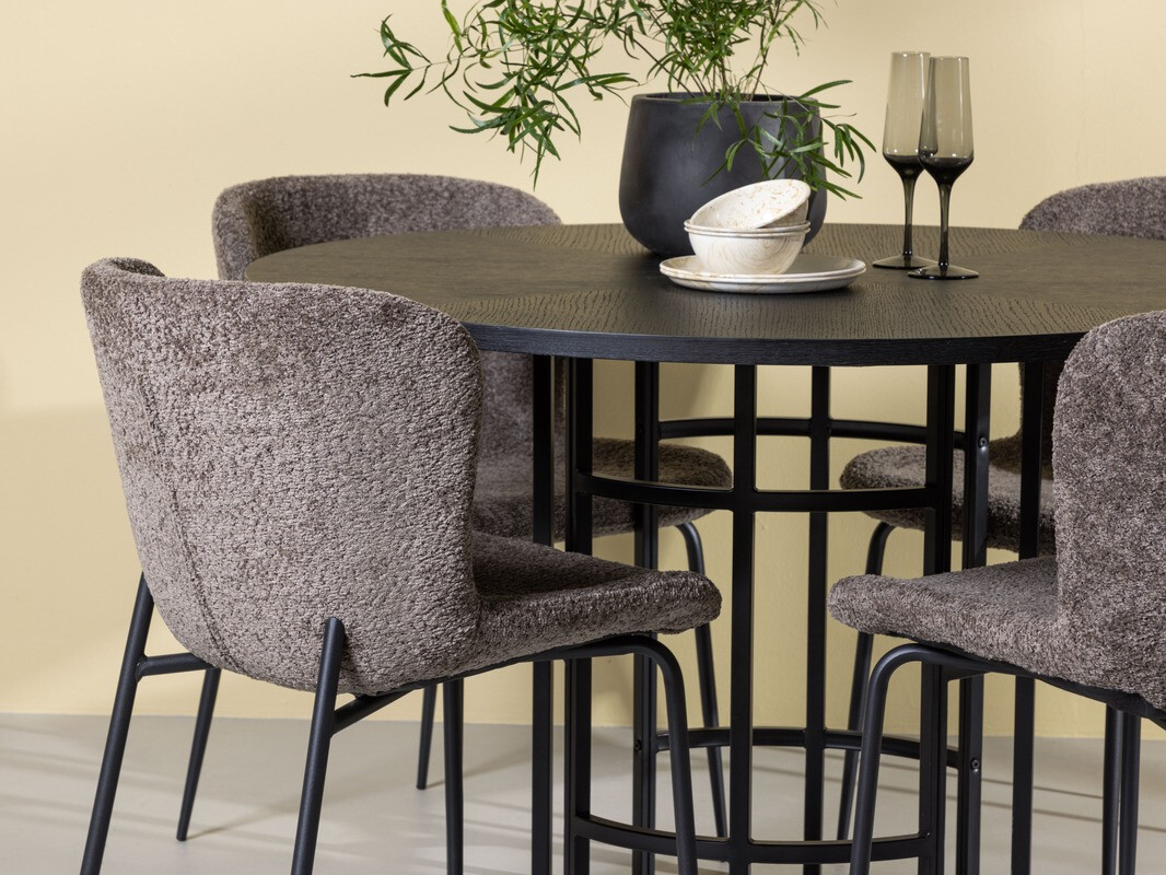 Dining set Dallas 4143 (Brown + Black)