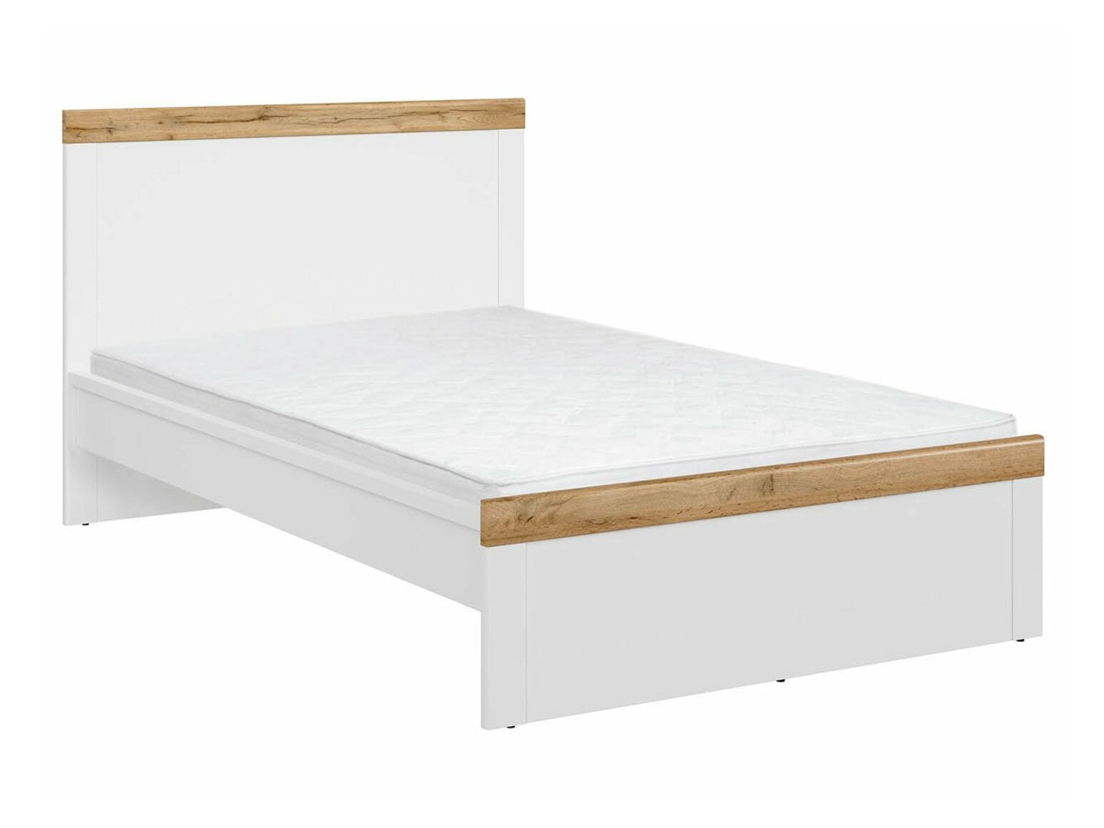 Bed Sonsoru 115 (White + Glossy white + Wotan Oak)