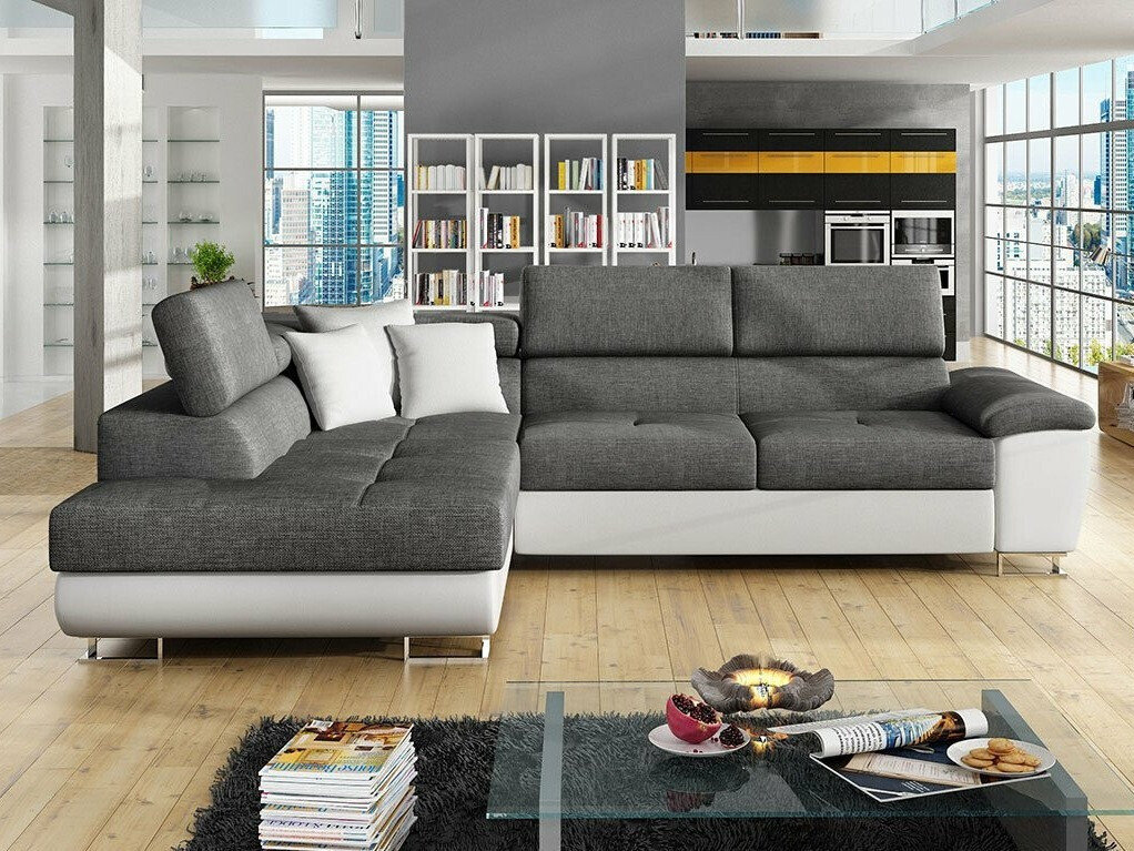 Corner sofa Comfivo Ruta II (Soft 017 + Lux 06 + Soft 017)