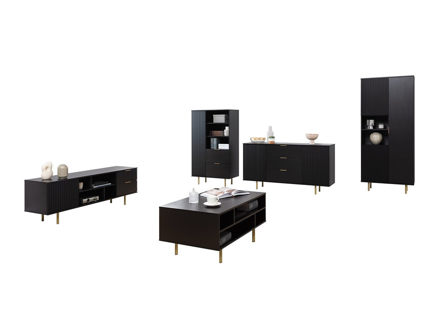 Living room set Decus I (Black)