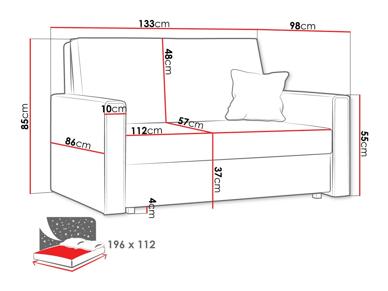 Sofa bed Morel II (Poso 01)