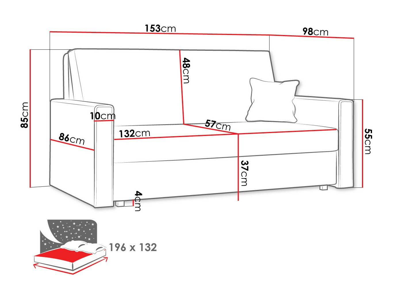 Sofa bed Morel III (Poso 22)