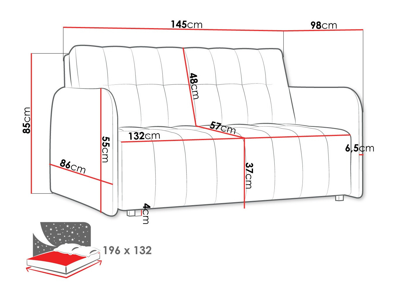 Sofa bed Aquarin III (Country 17)