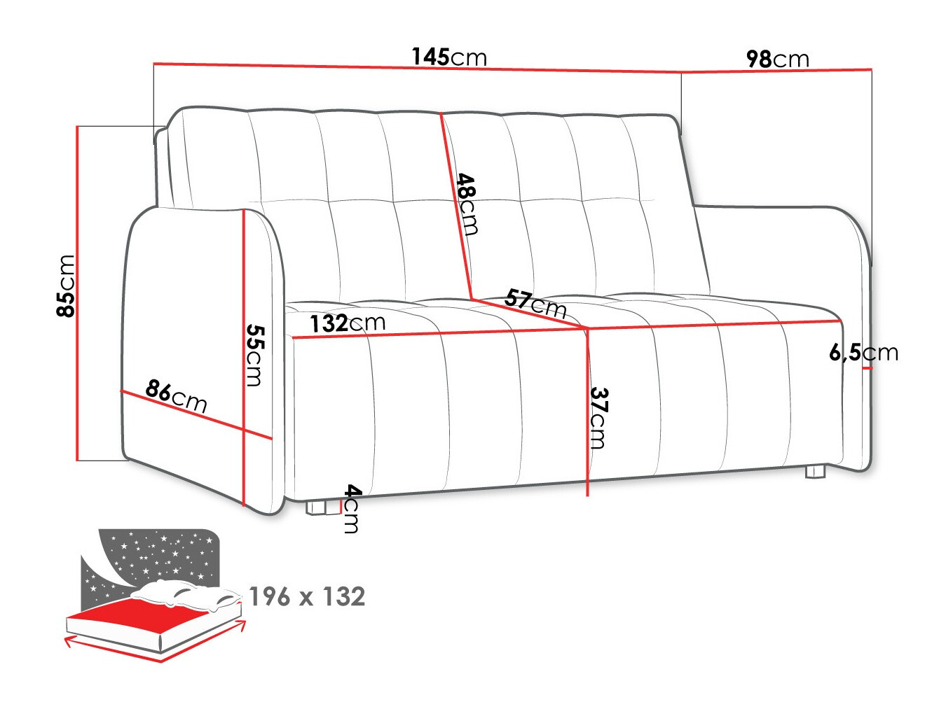 Sofa bed Aquarin III (Country 3)