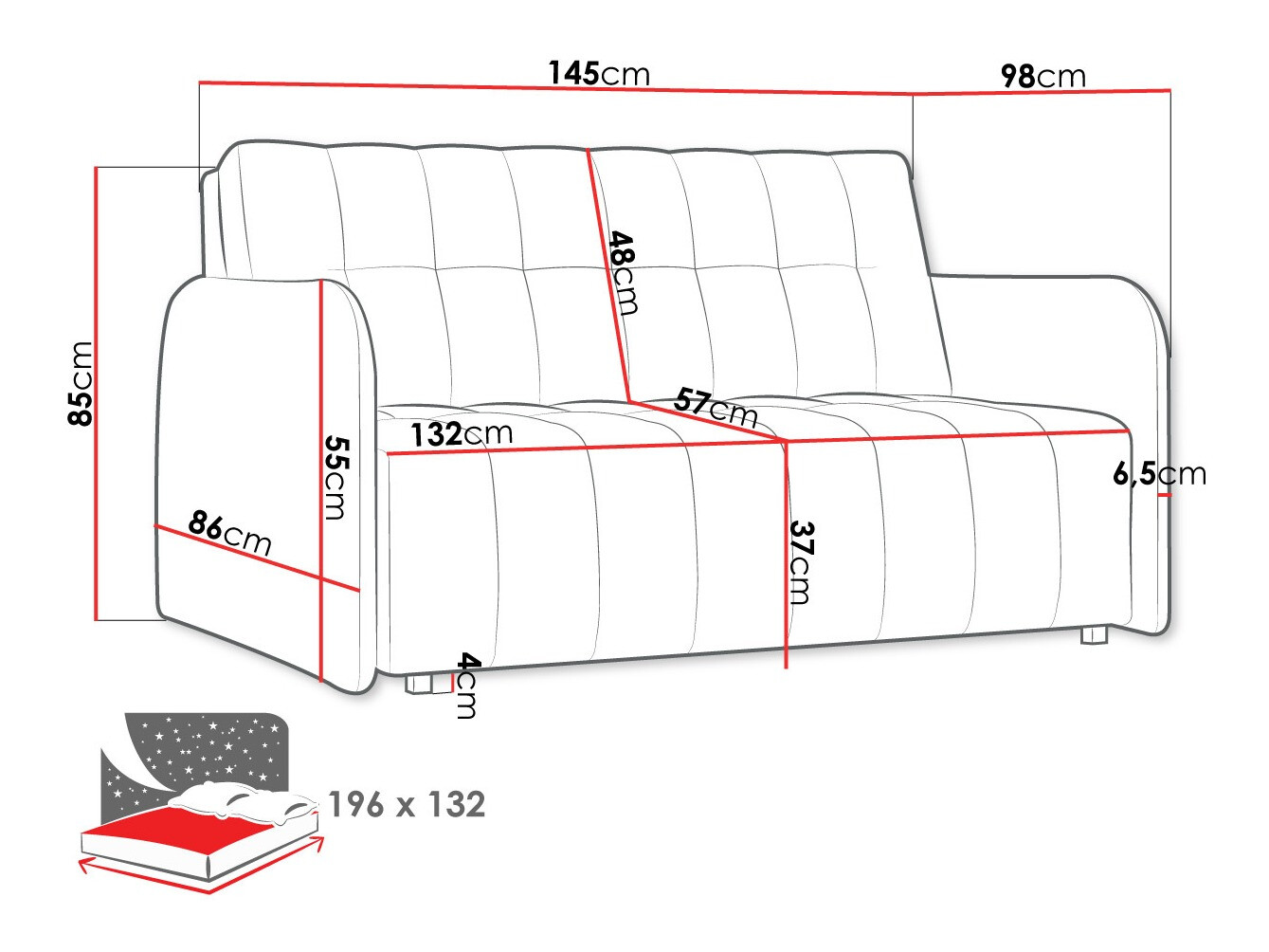 Sofa bed Aquarin III (Country 8)