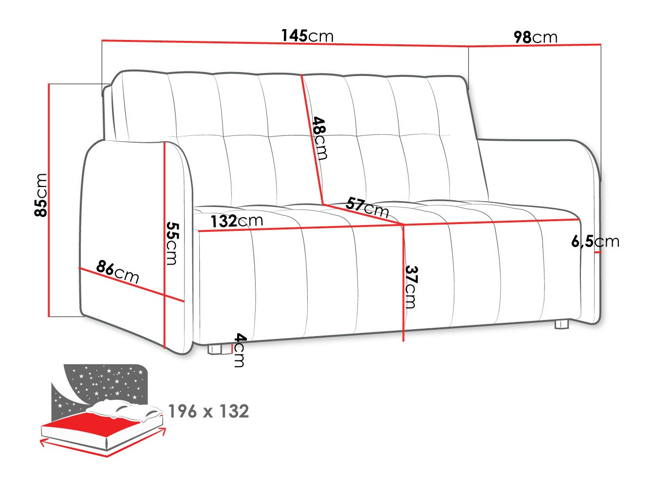 Sofa bed Aquarin III (Kronos 22)