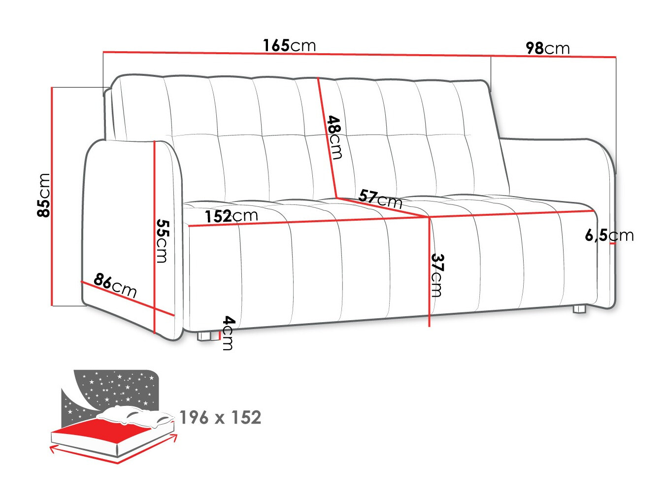 Sofa bed Aquarin IV (Country 12)