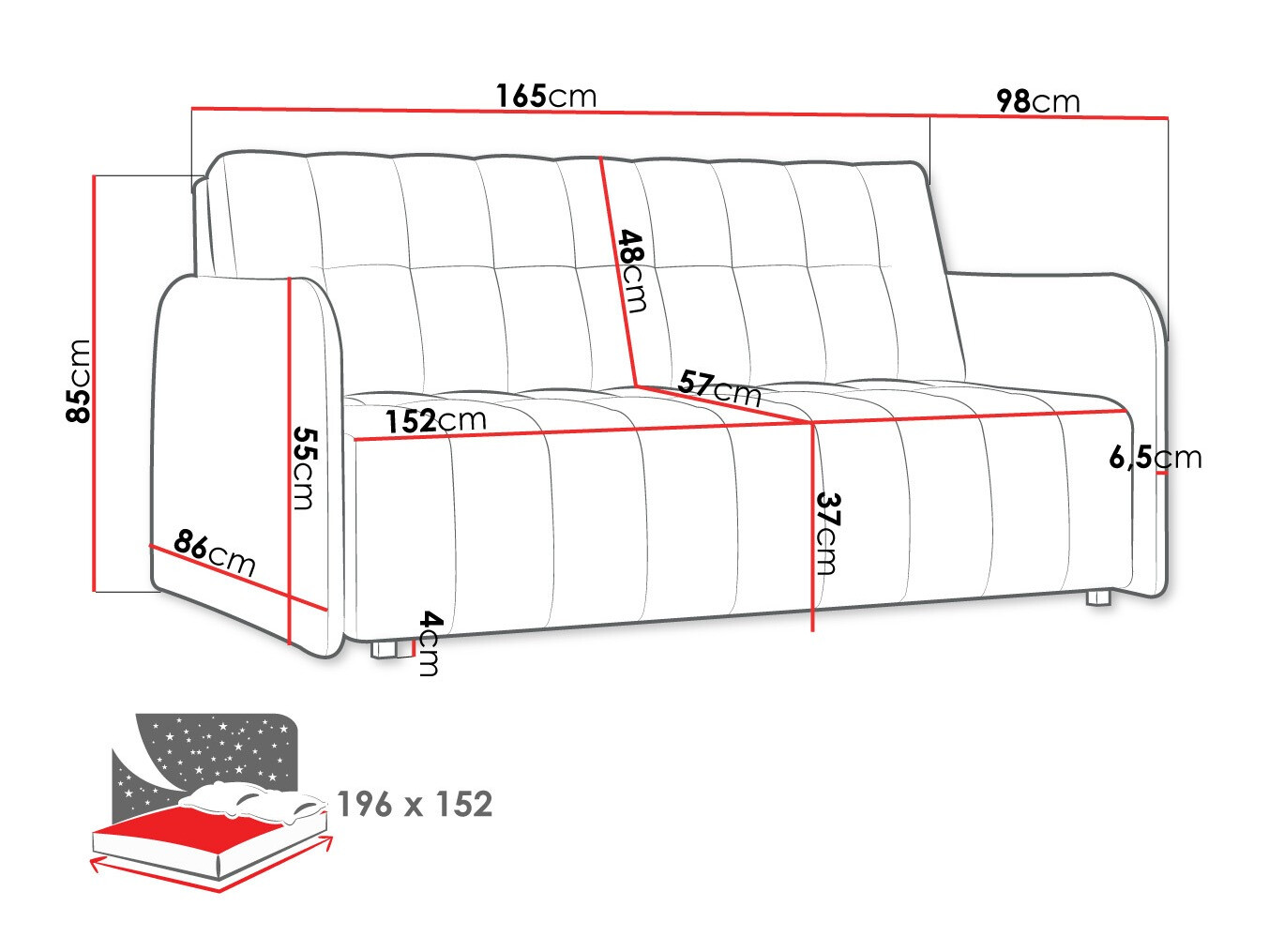 Sofa bed Aquarin IV (Country 17)