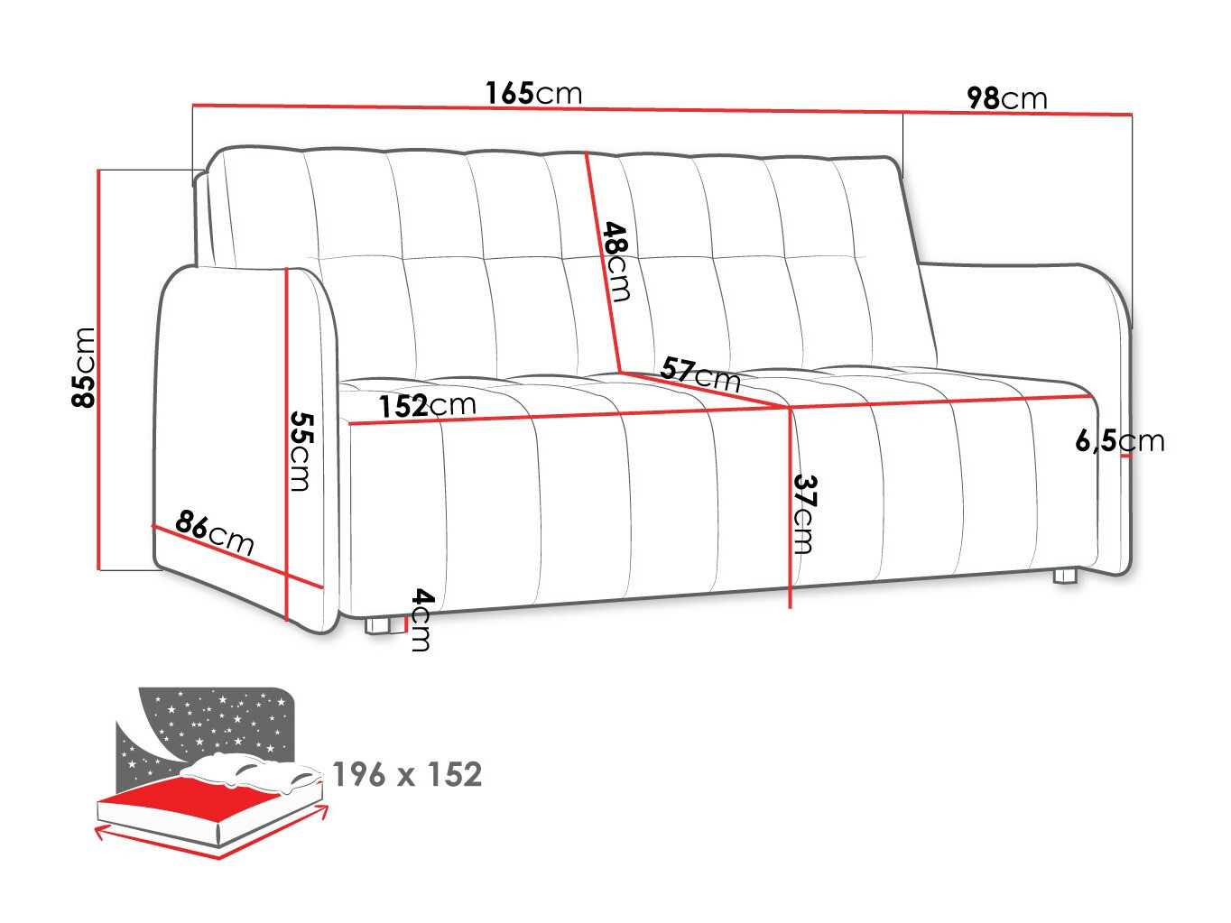 Sofa bed Aquarin IV (Country 8)