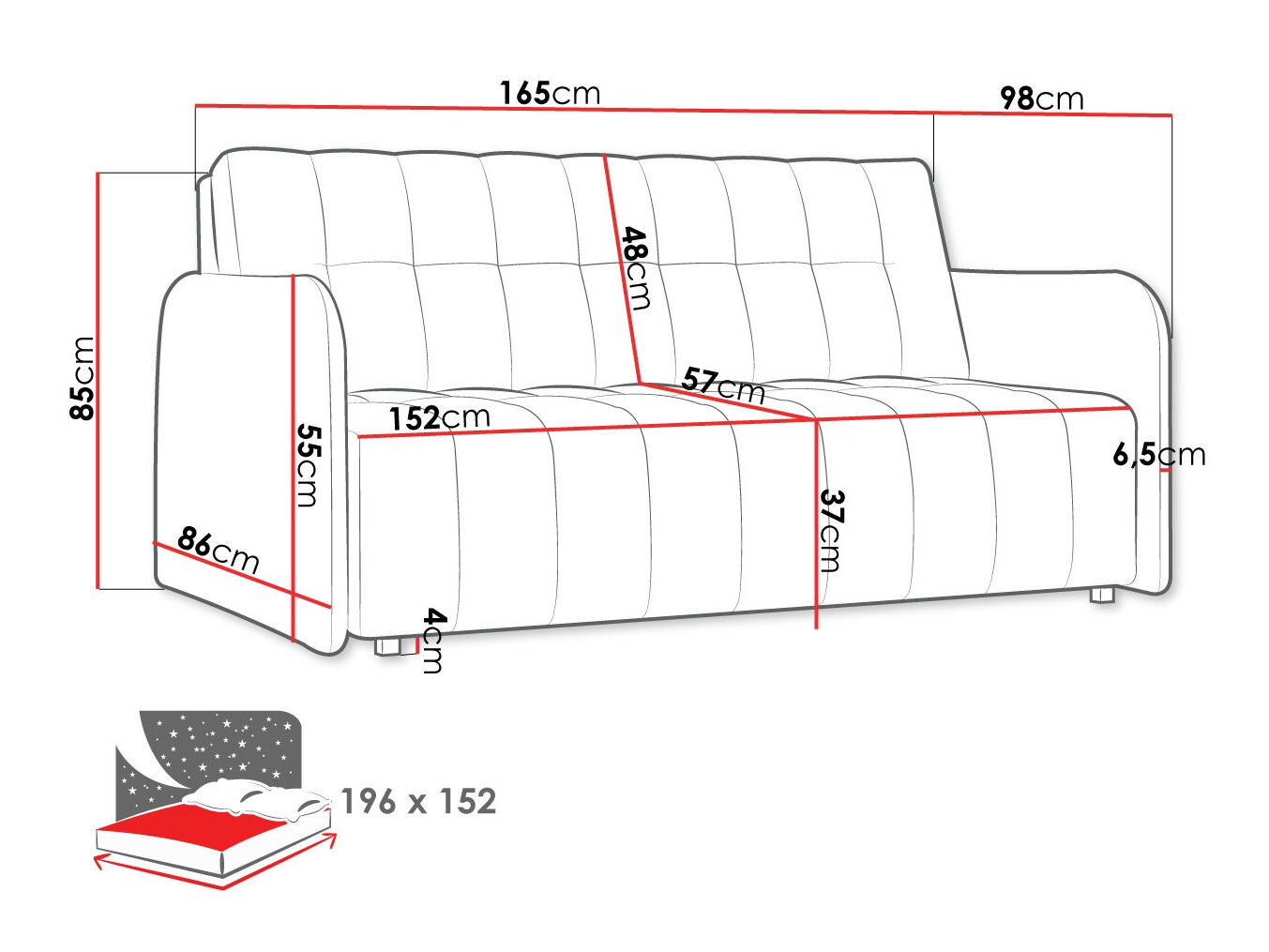 Sofa bed Aquarin IV (Kronos 09)