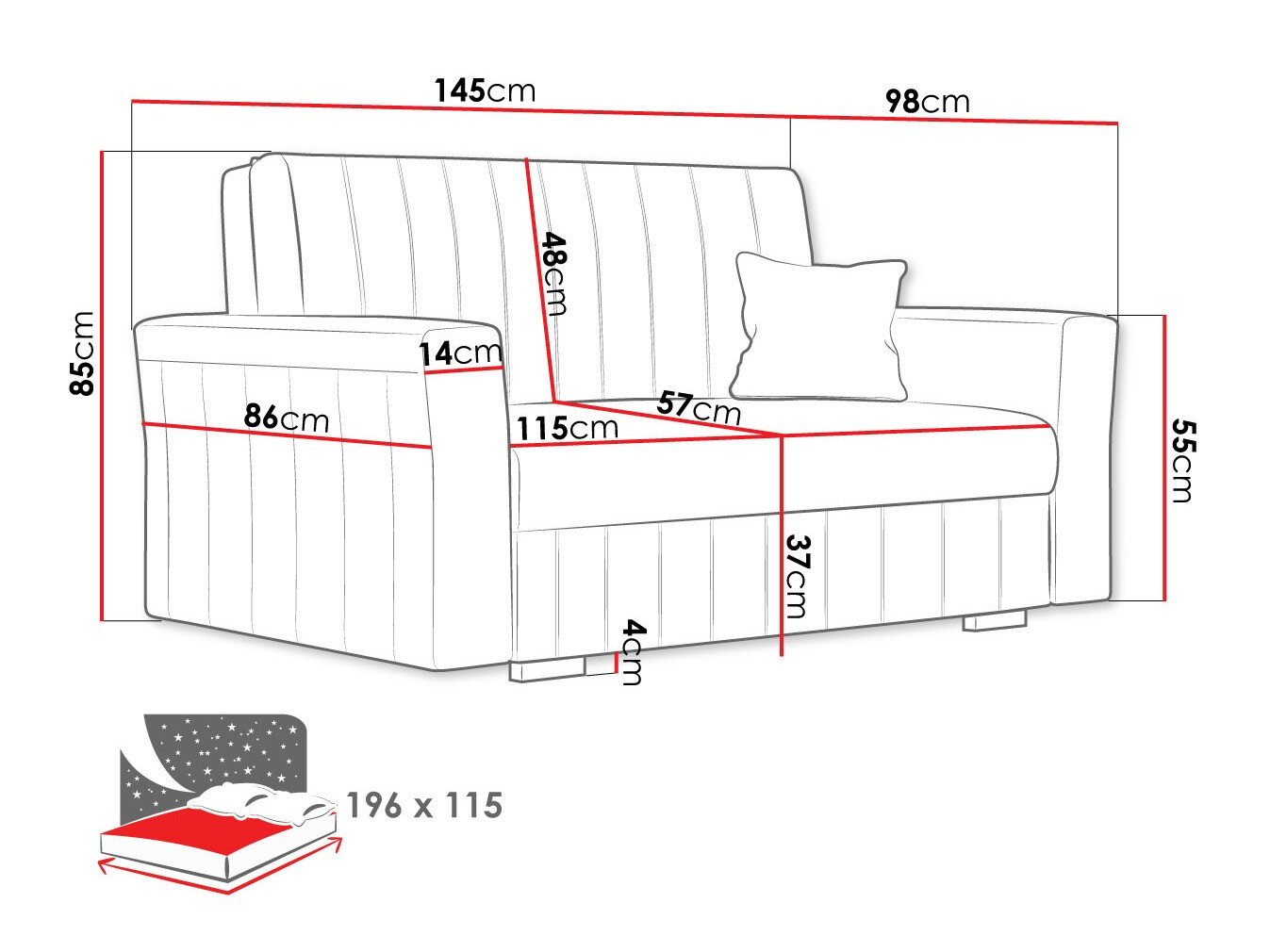 Sofa bed Orinen II (Paros 02)
