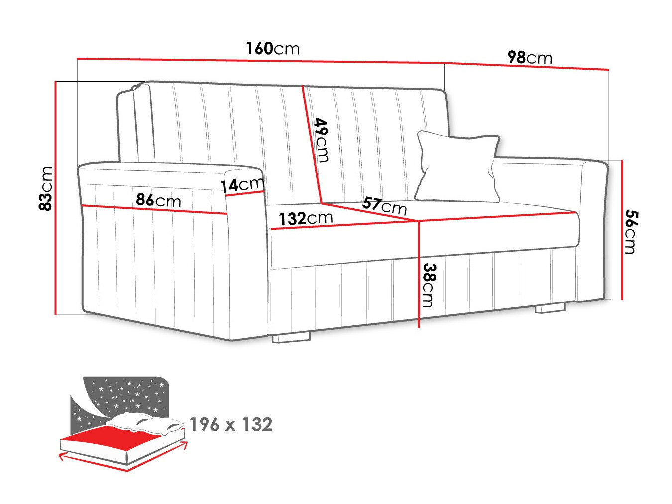 Sofa bed Orinen III (Kronos 07)