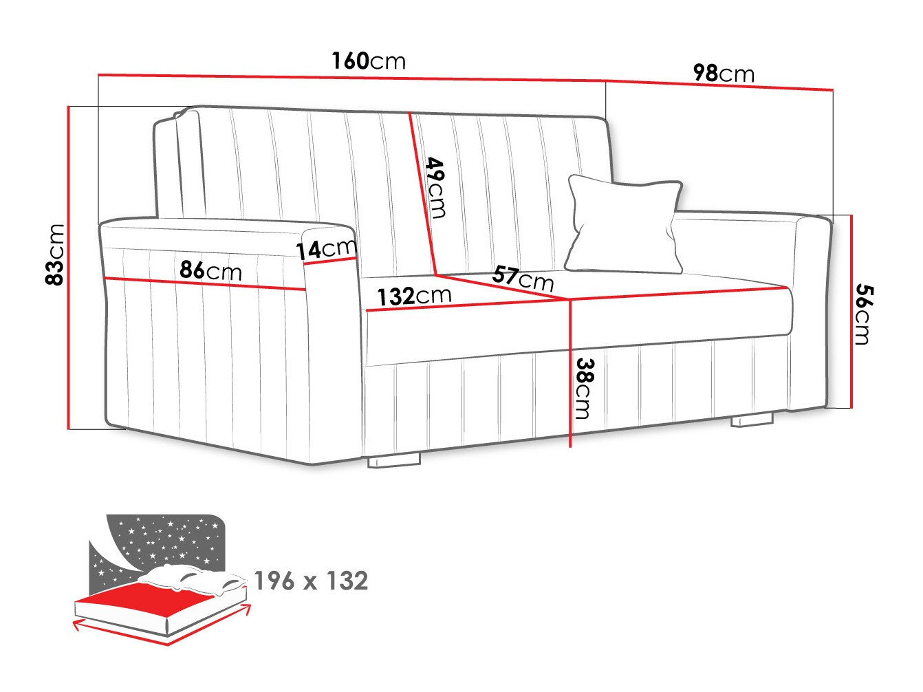 Sofa bed Orinen III (Kronos 27)