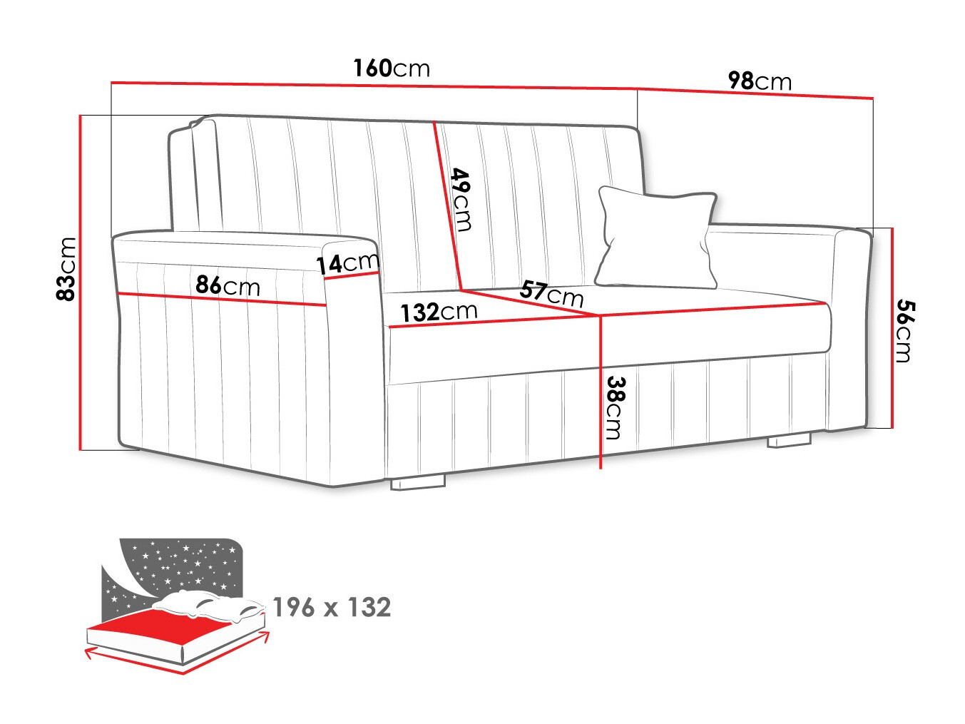 Sofa bed Orinen III (Kronos 31)