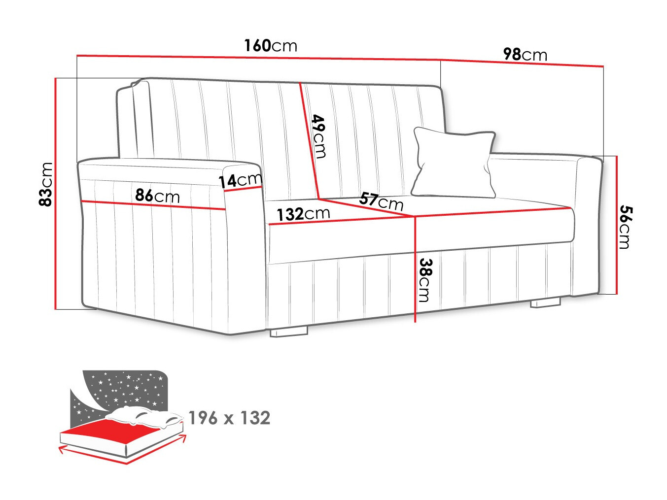 Sofa bed Orinen III (Paros 05)