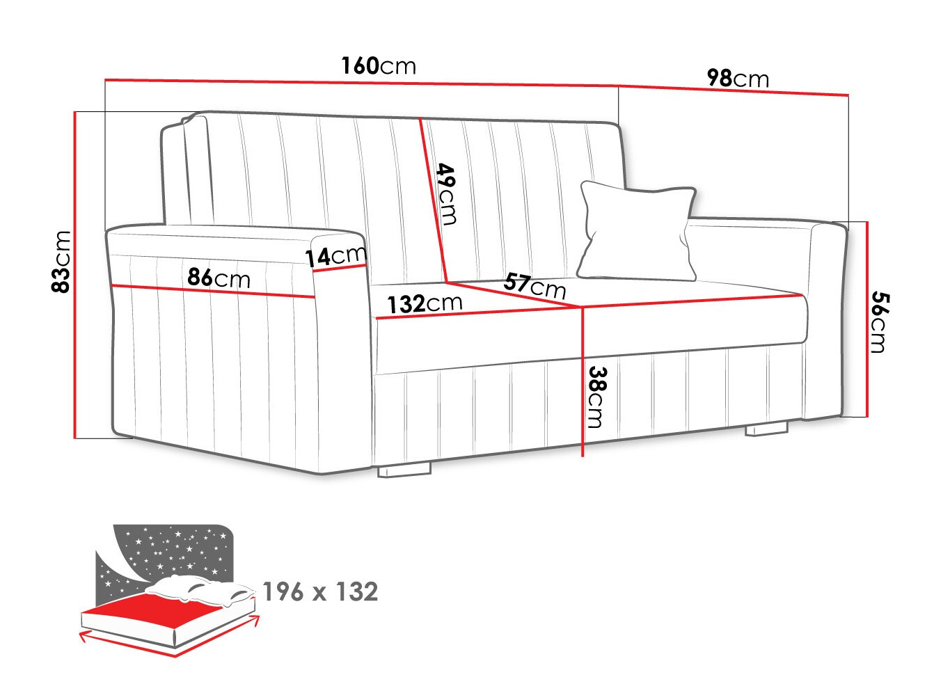 Sofa bed Orinen III (Paros 06)