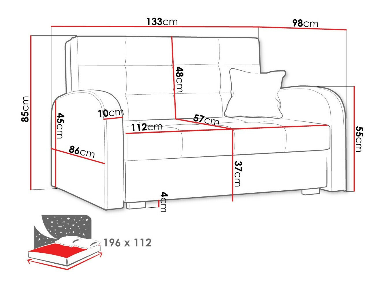 Sofa bed Silona II (Kronos 19)