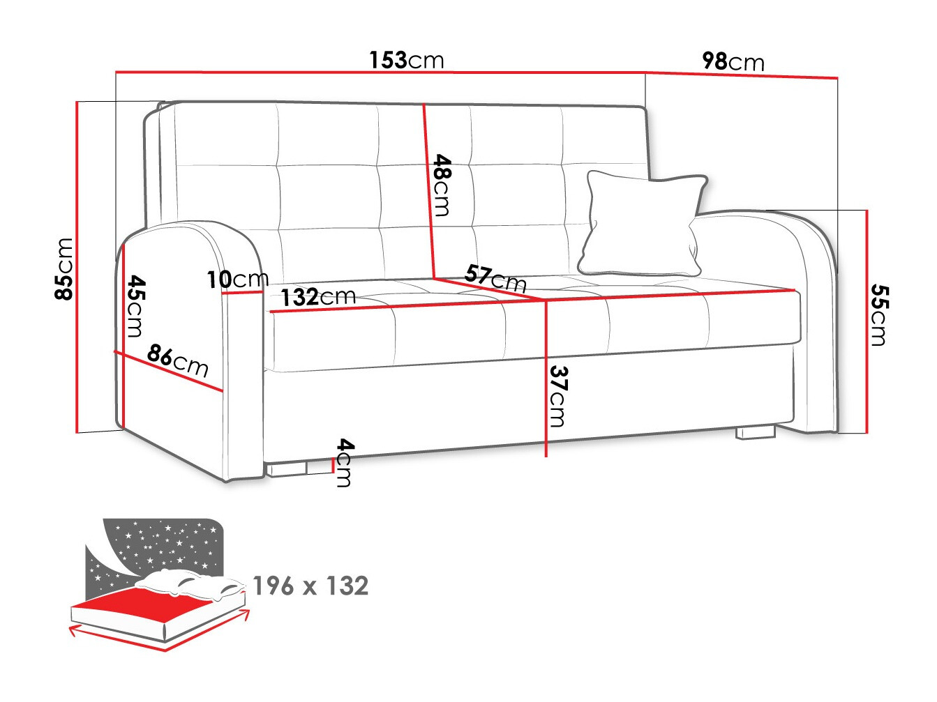 Sofa bed Silona III (Kronos 01)