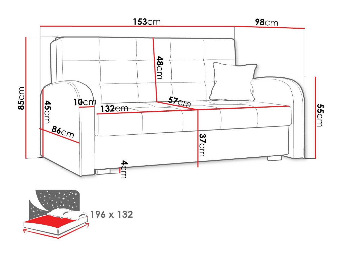 Sofa bed Silona III (Kronos 02)