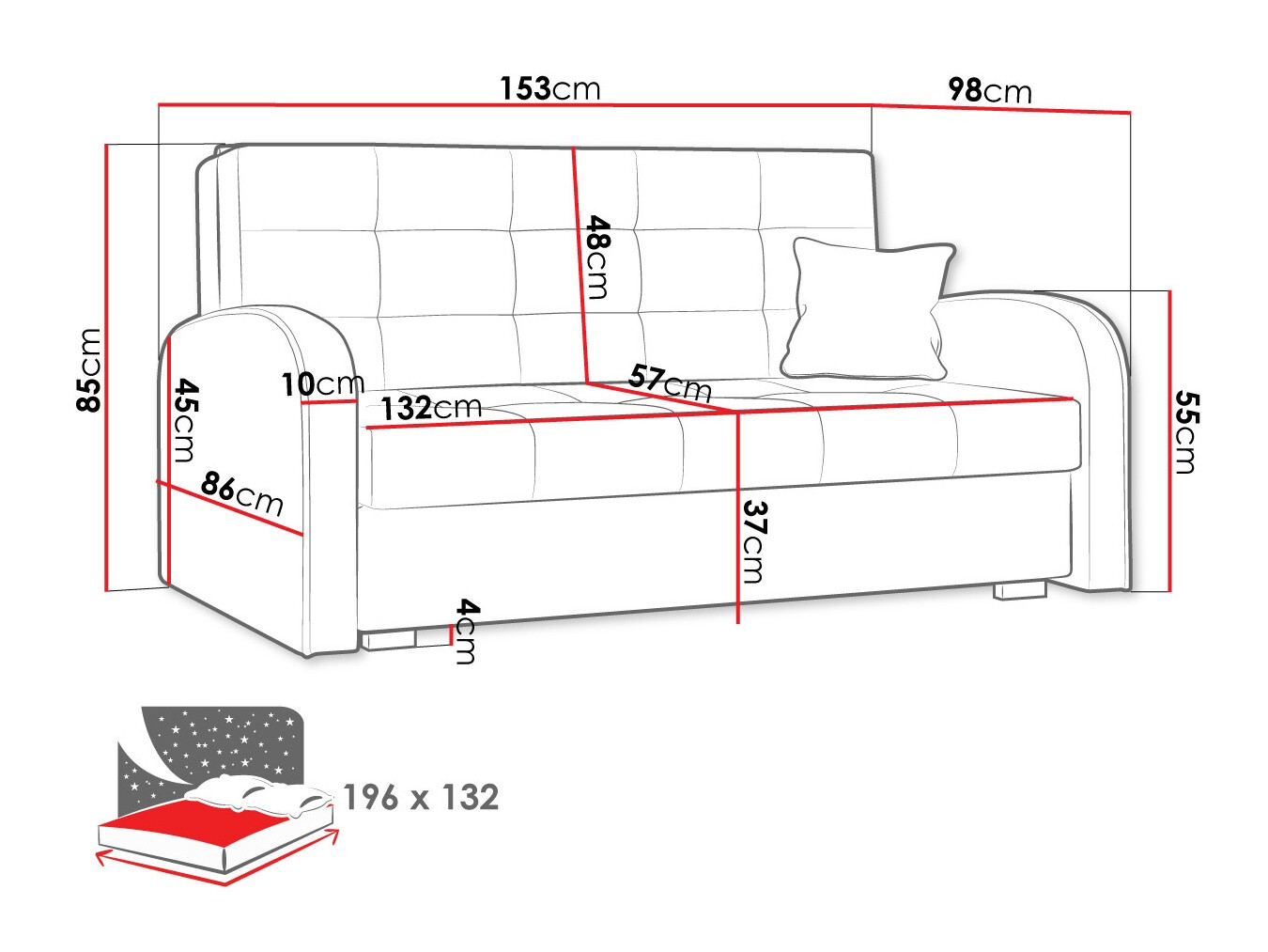 Sofa bed Silona III (Kronos 07)