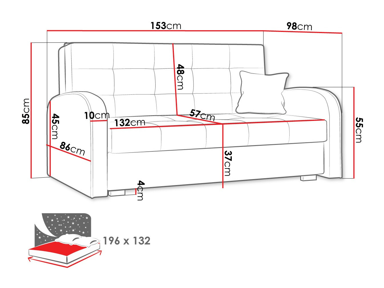 Sofa bed Silona III (Kronos 09)