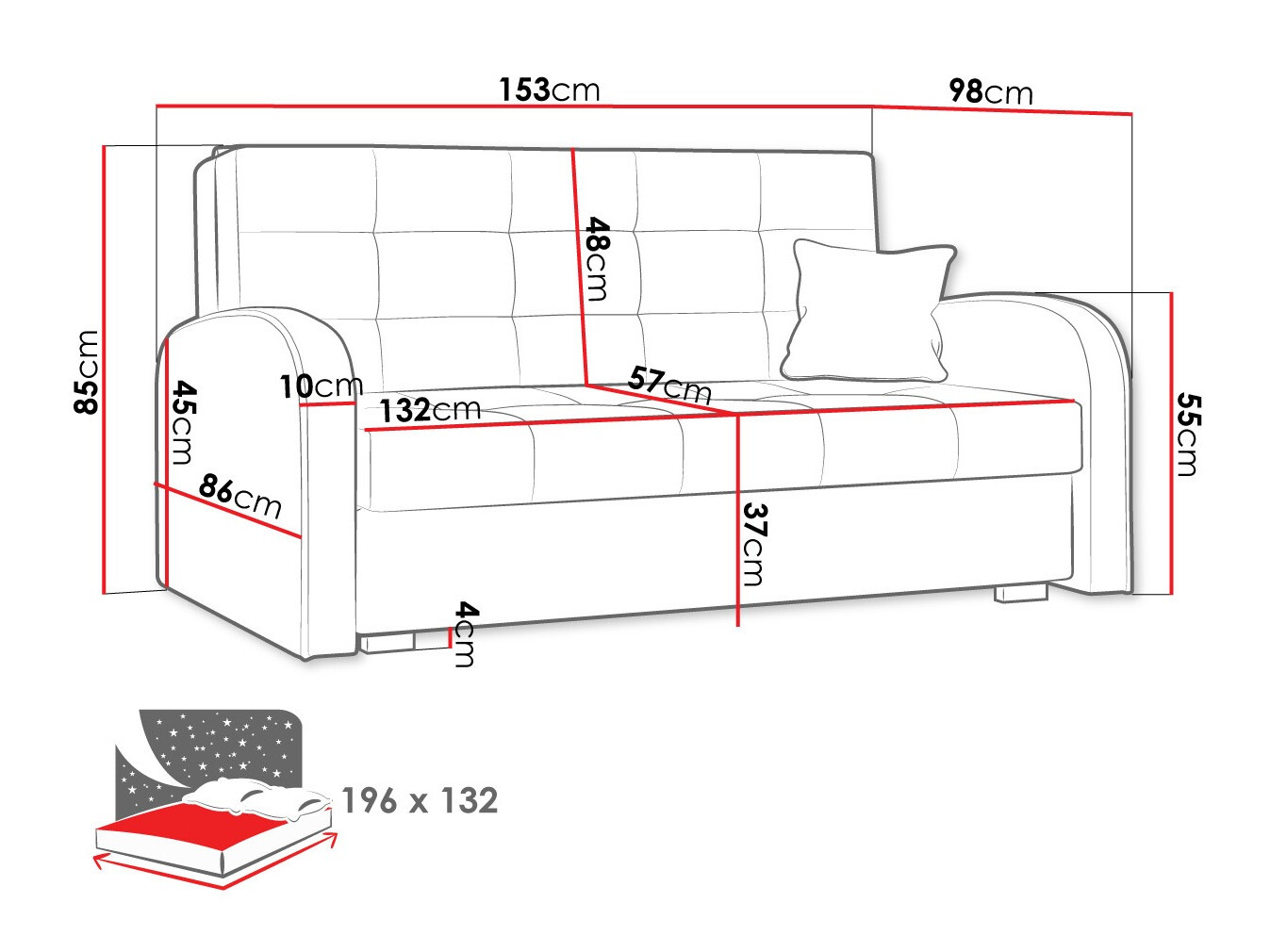 Sofa bed Silona III (Kronos 19)
