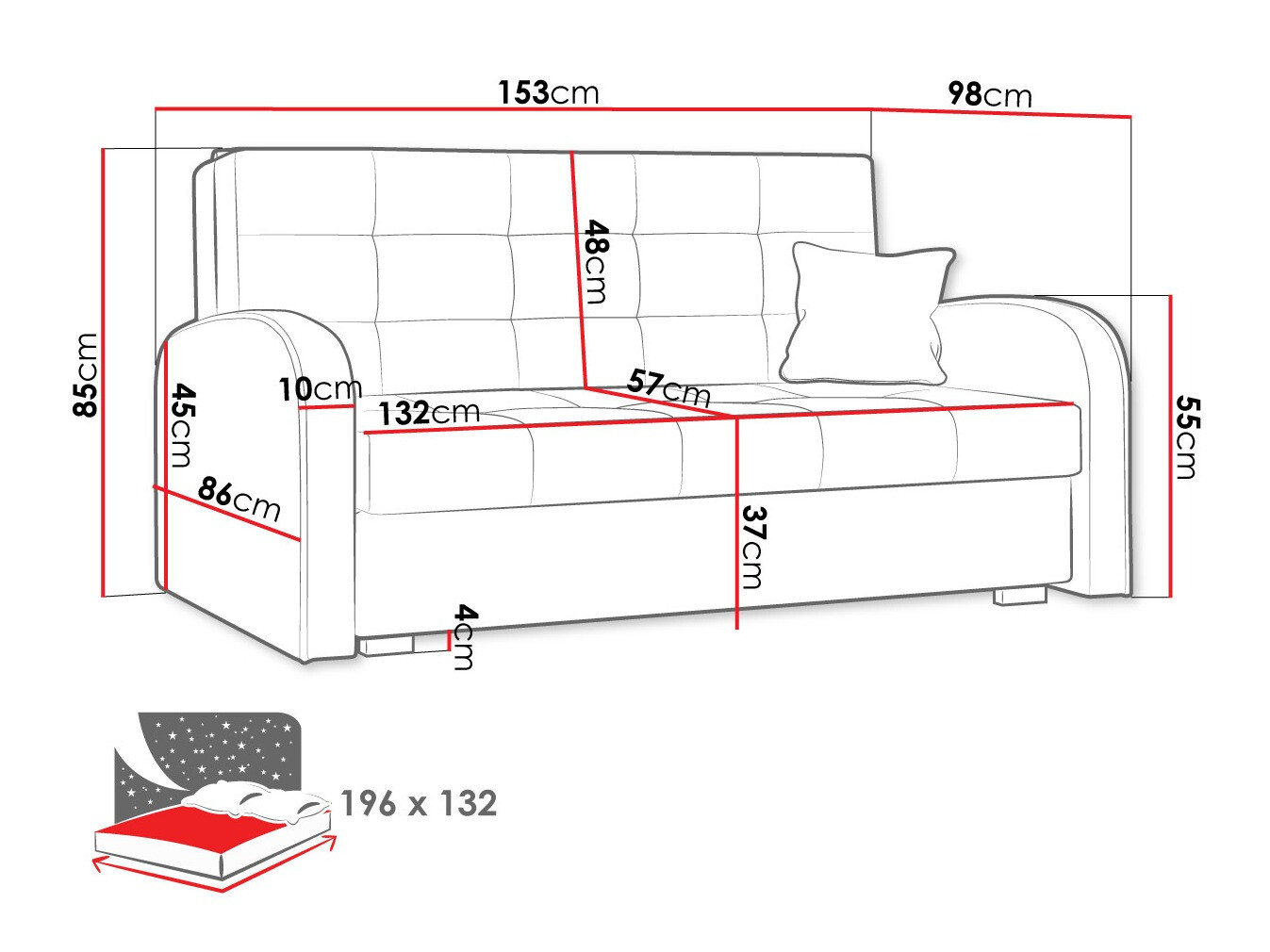 Sofa bed Silona III (Kronos 22)