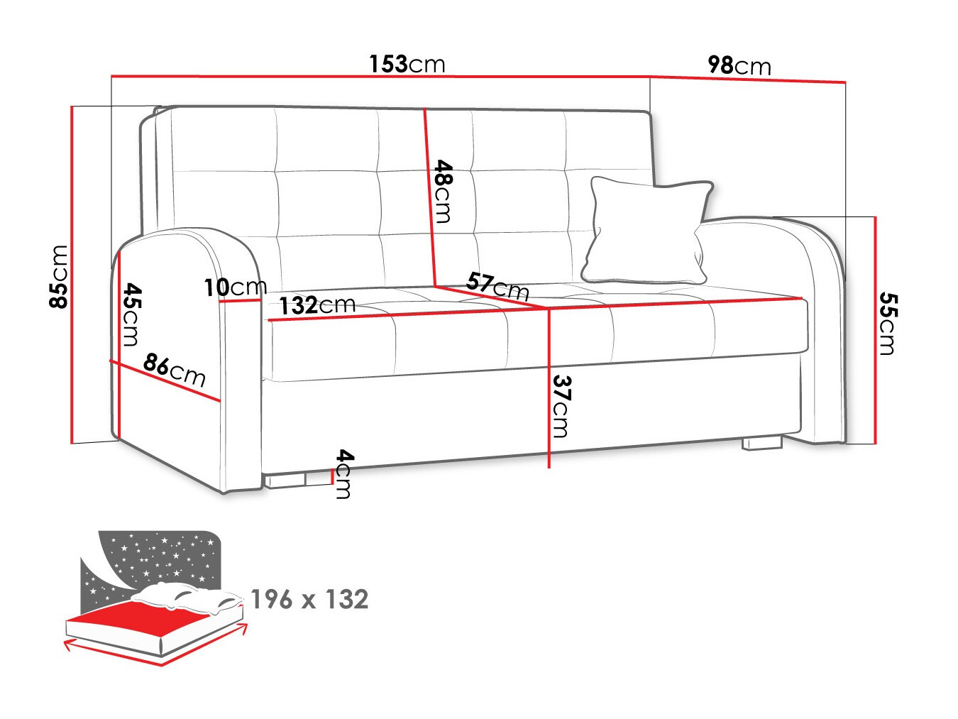 Sofa bed Silona III (Kronos 26)