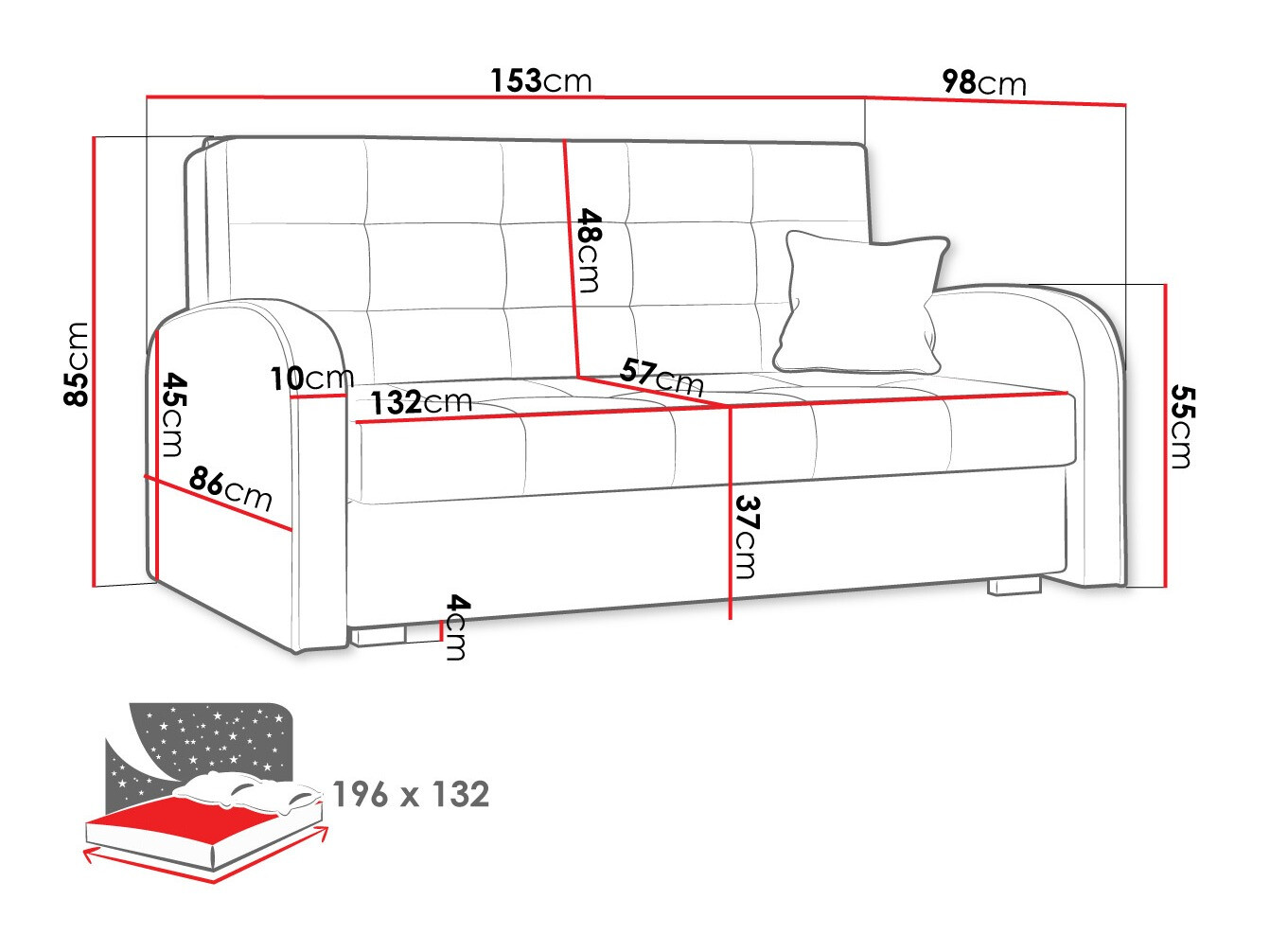 Sofa bed Silona III (Paros 03)