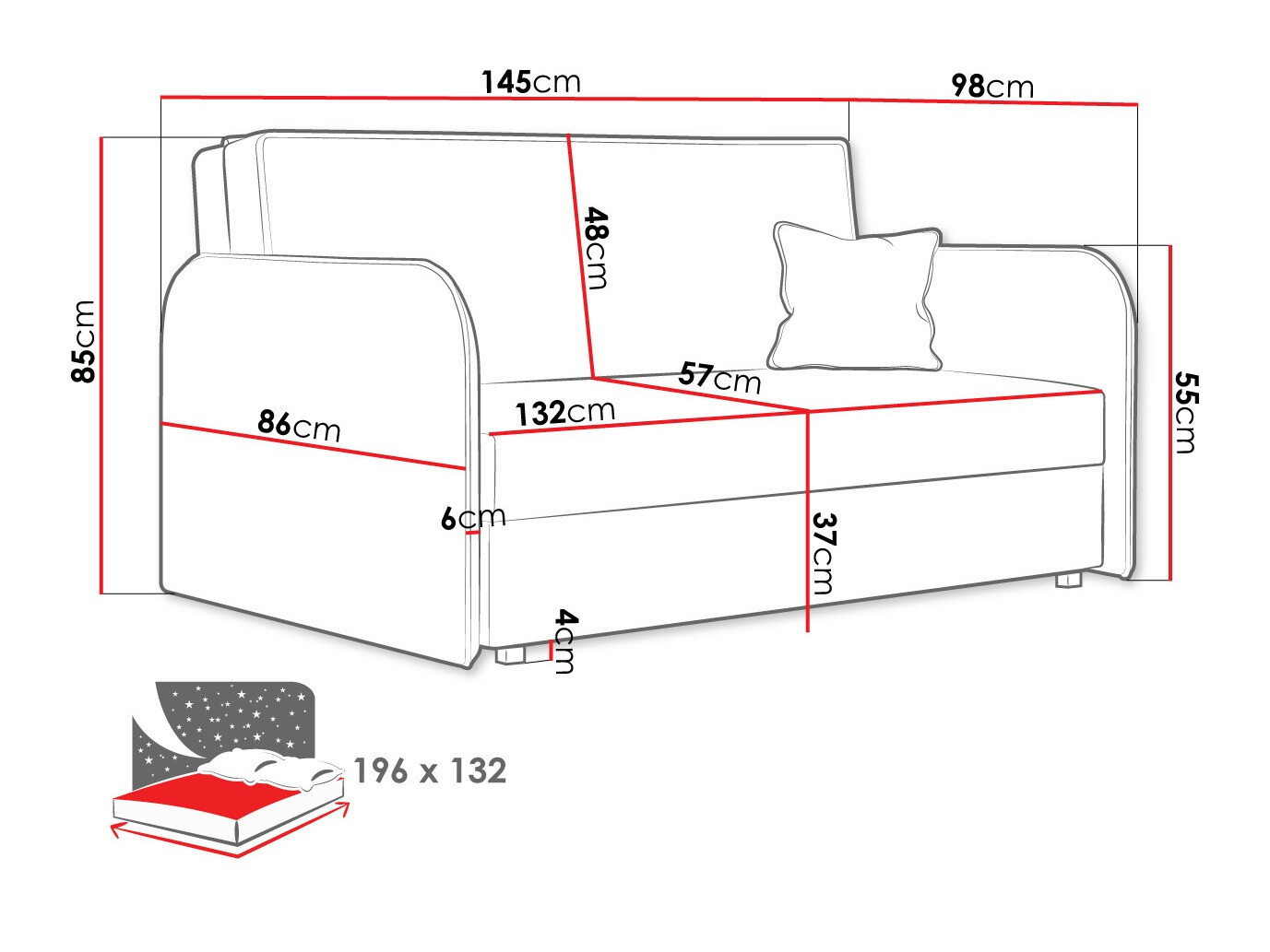 Sofa bed Lirael III (Mono 244)
