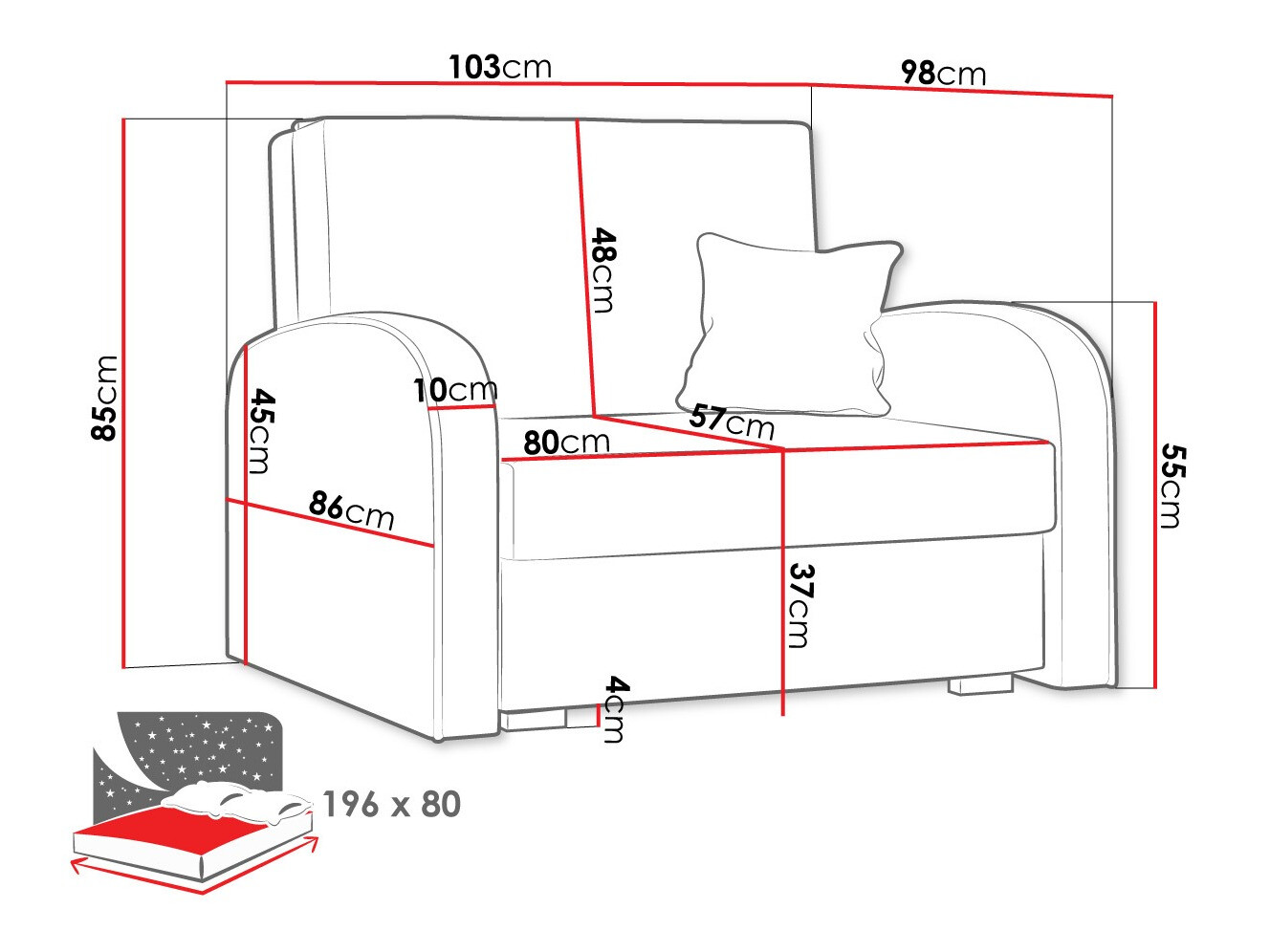 Armchair Galona I (Mono 232 + Sorriso 5)