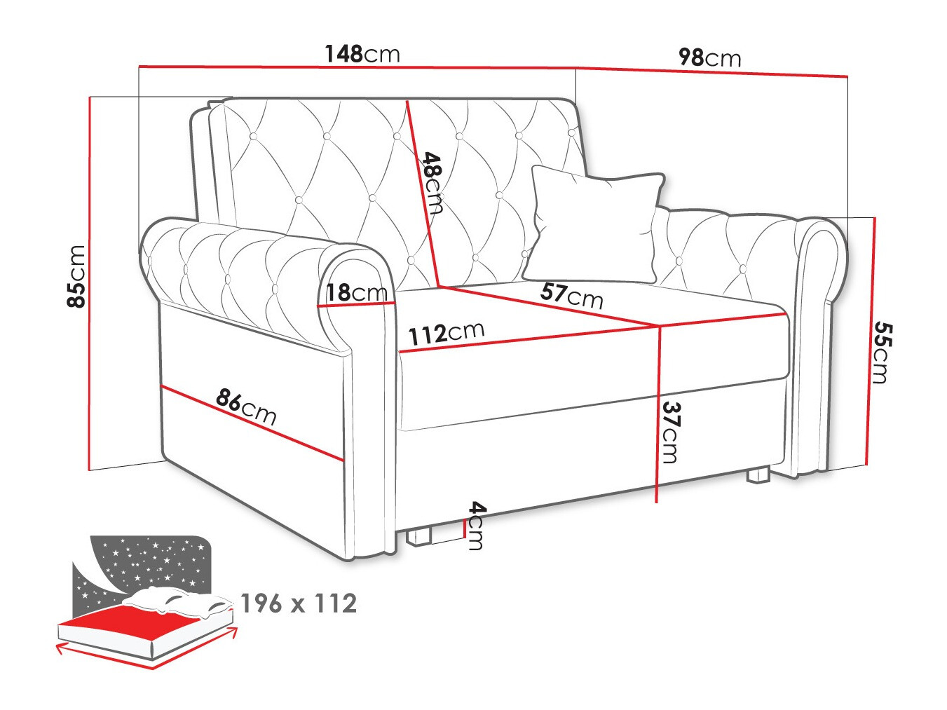Sofa bed Aelara II (Kronos 19)