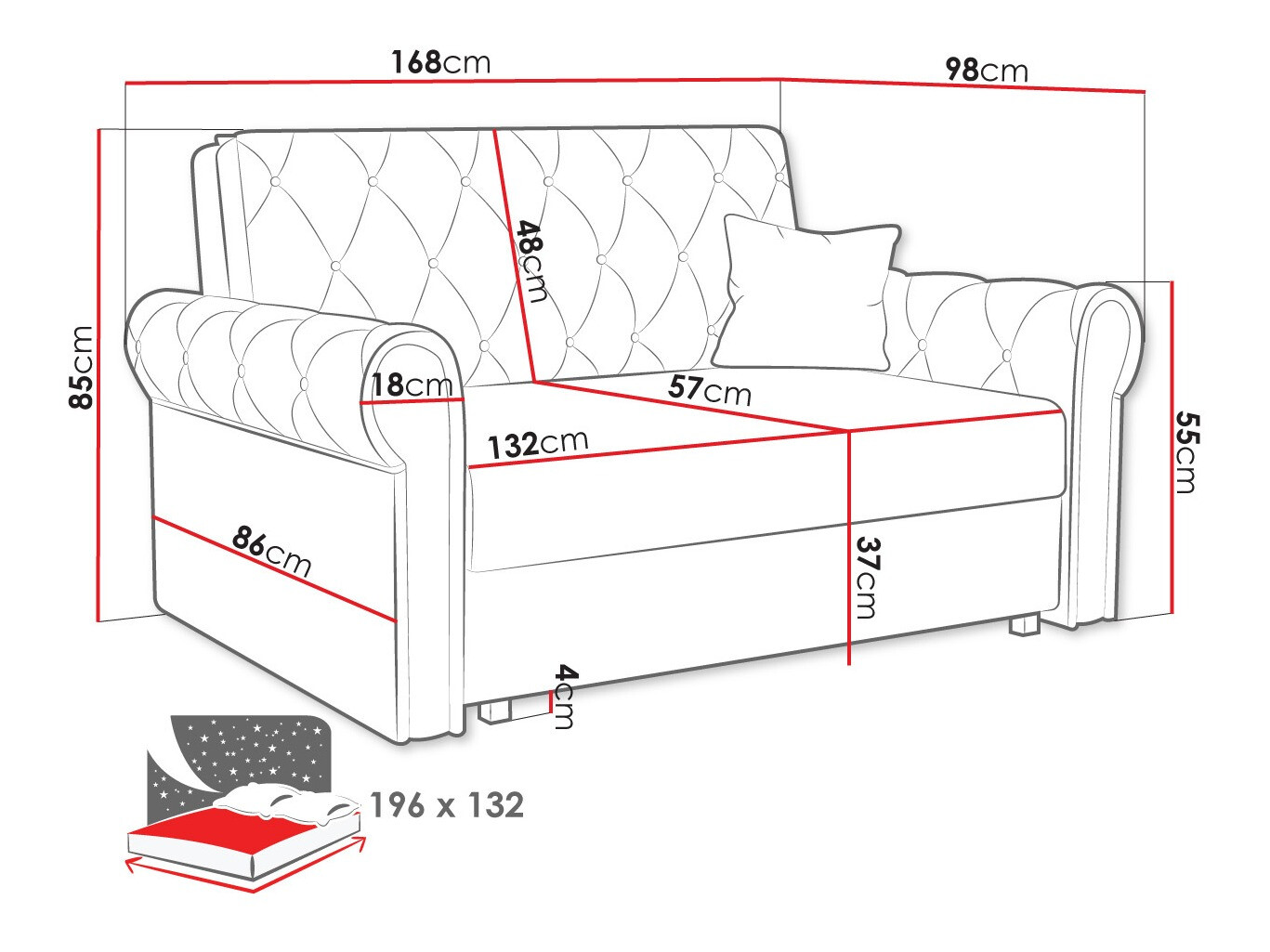 Sofa bed Aelara III (Kronos 09)