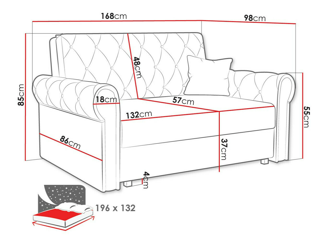 Sofa bed Aelara III (Kronos 22)