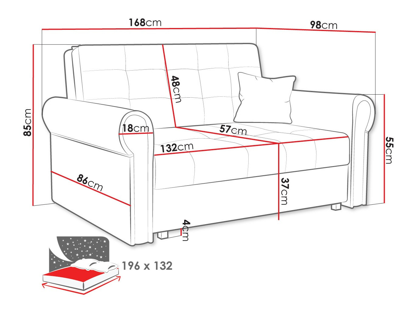 Sofa bed Aquala III (Kronos 19)
