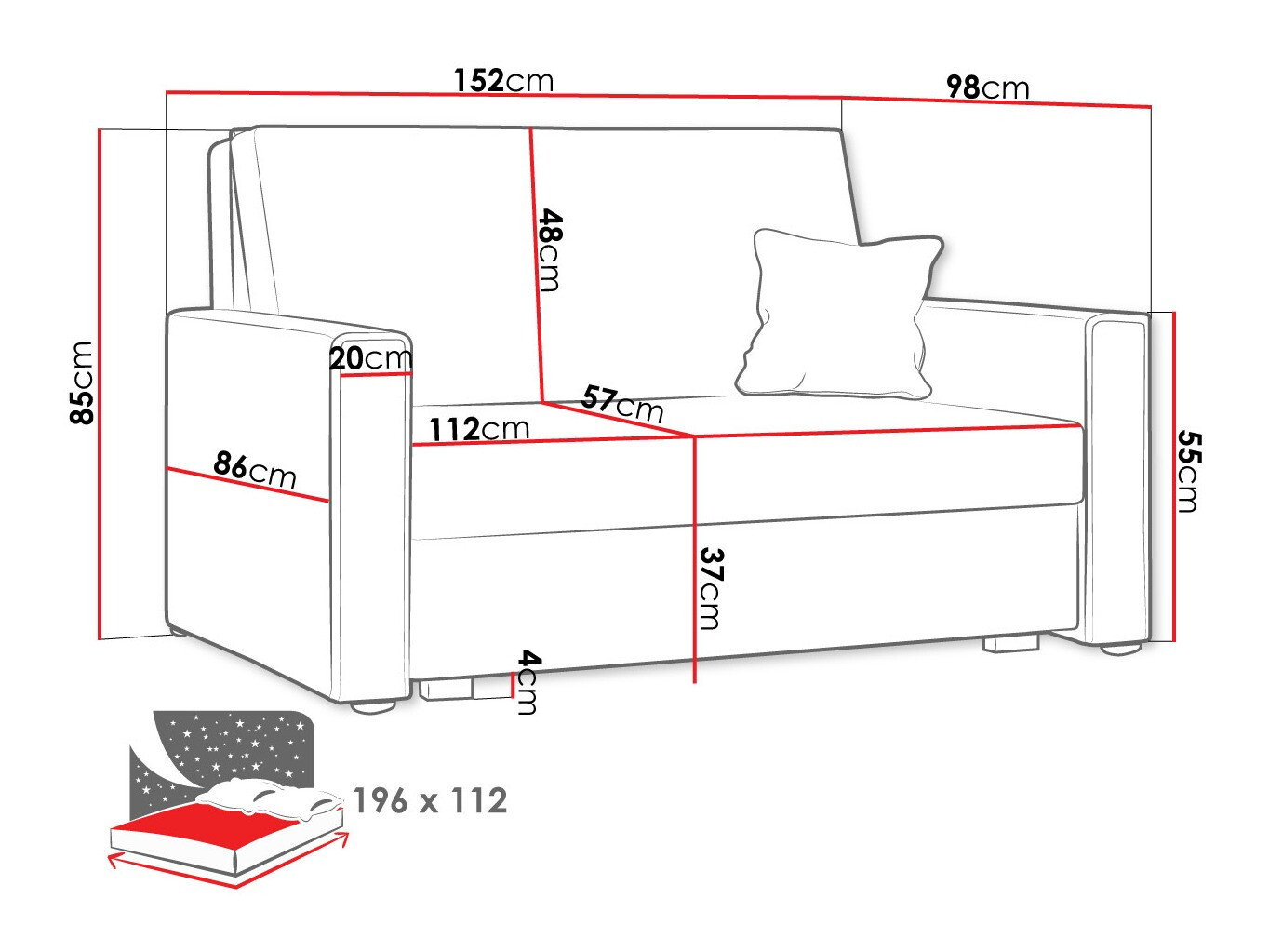 Sofa bed Clarlen II (Poso 05)