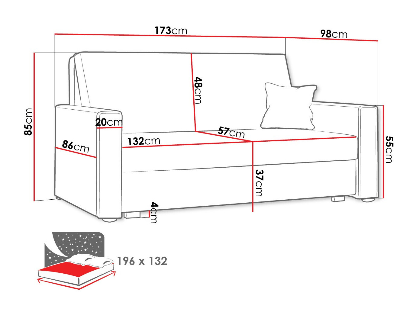 Sofa bed Clarlen III (Poso 05)