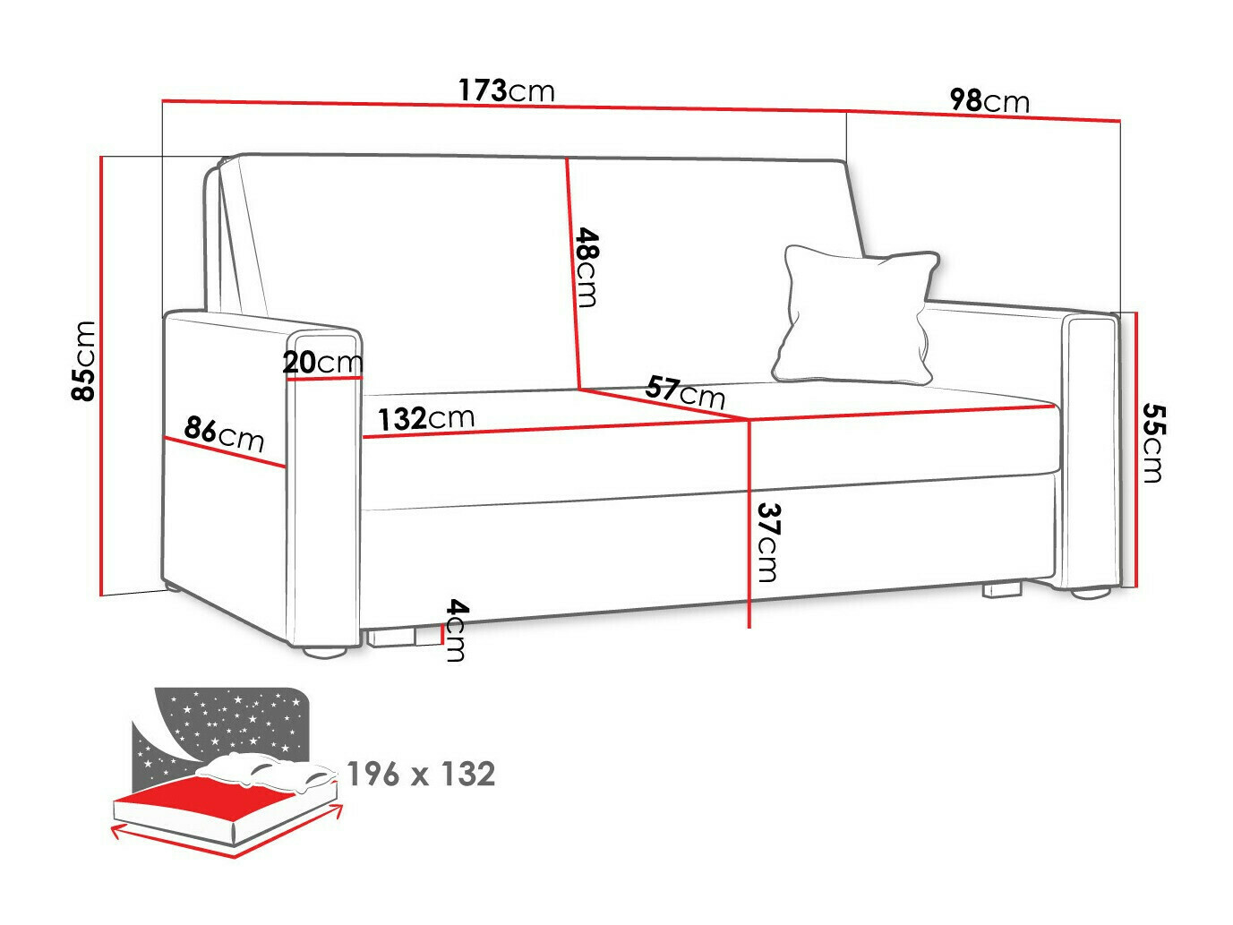 Sofa bed Clarlen III (Poso 22)