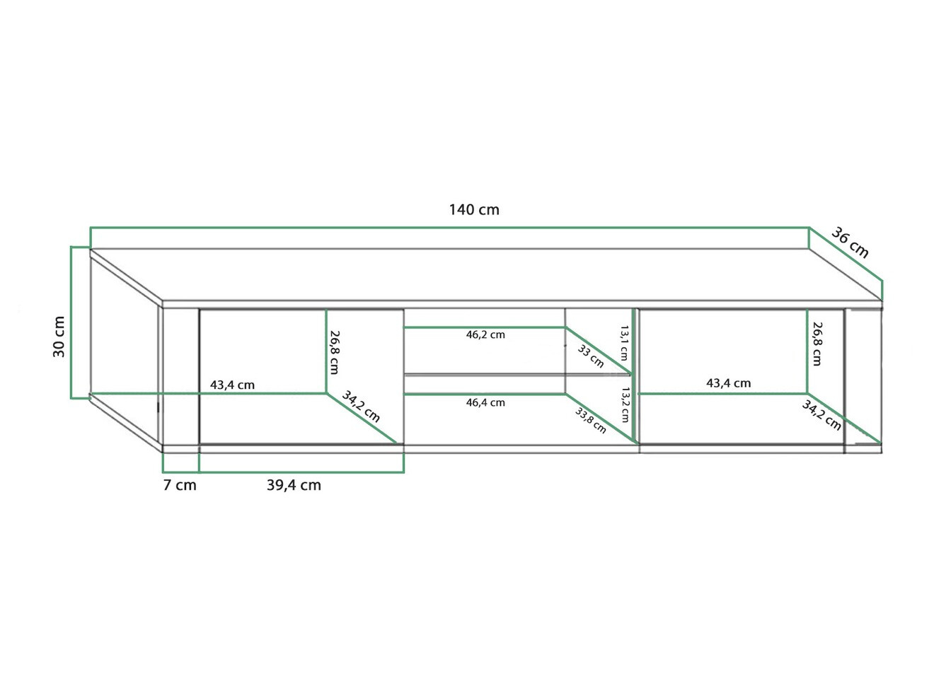 TV stand Gilroy 104 (White + Glossy white)