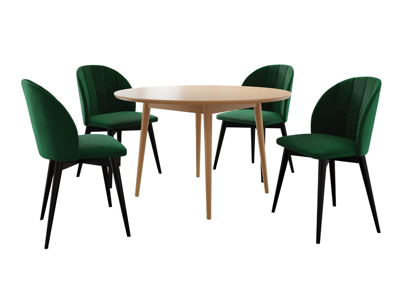 Dining set Racine 127 (Black + Magic Velvet 2225)