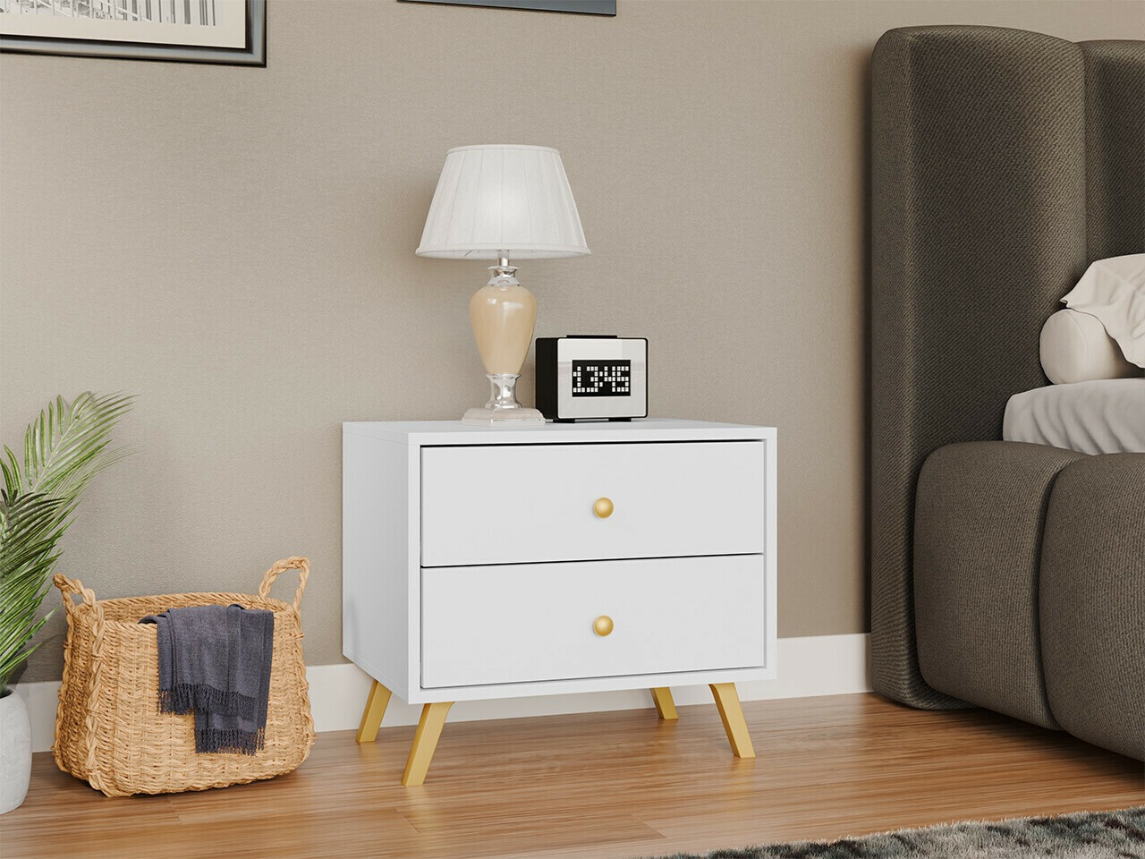 Bedside table Monfera 101 (White)