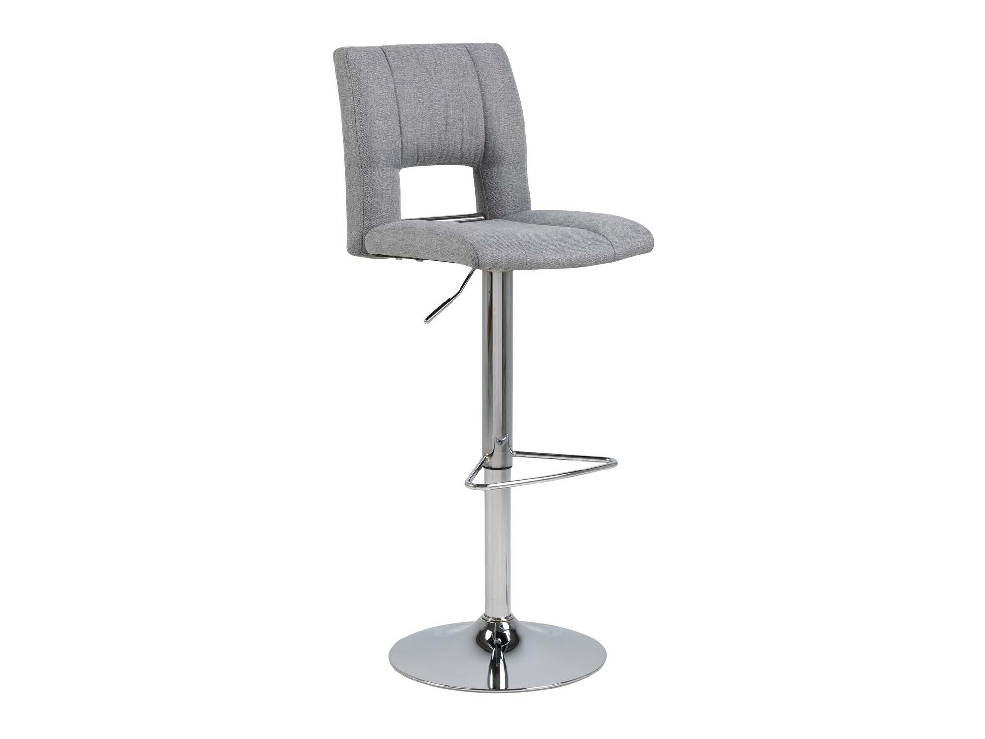Counter stool Norsica 164 (Light grey + Silver)