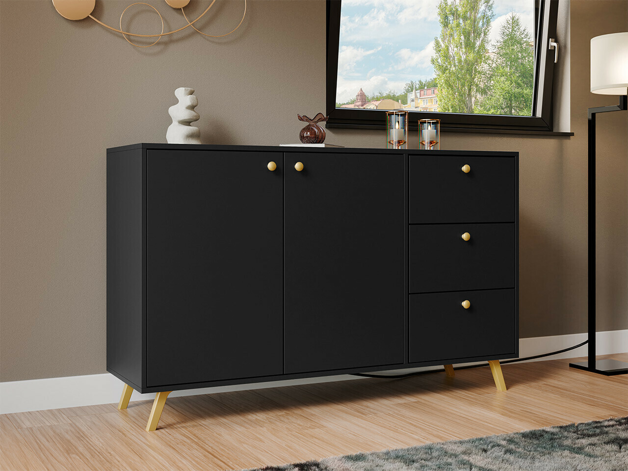 Chest of drawers Monfera 100 (Black)