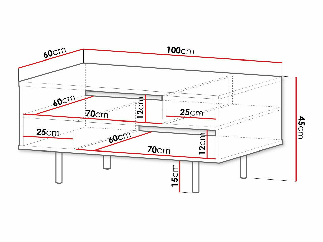 Coffee table Decus (Black)