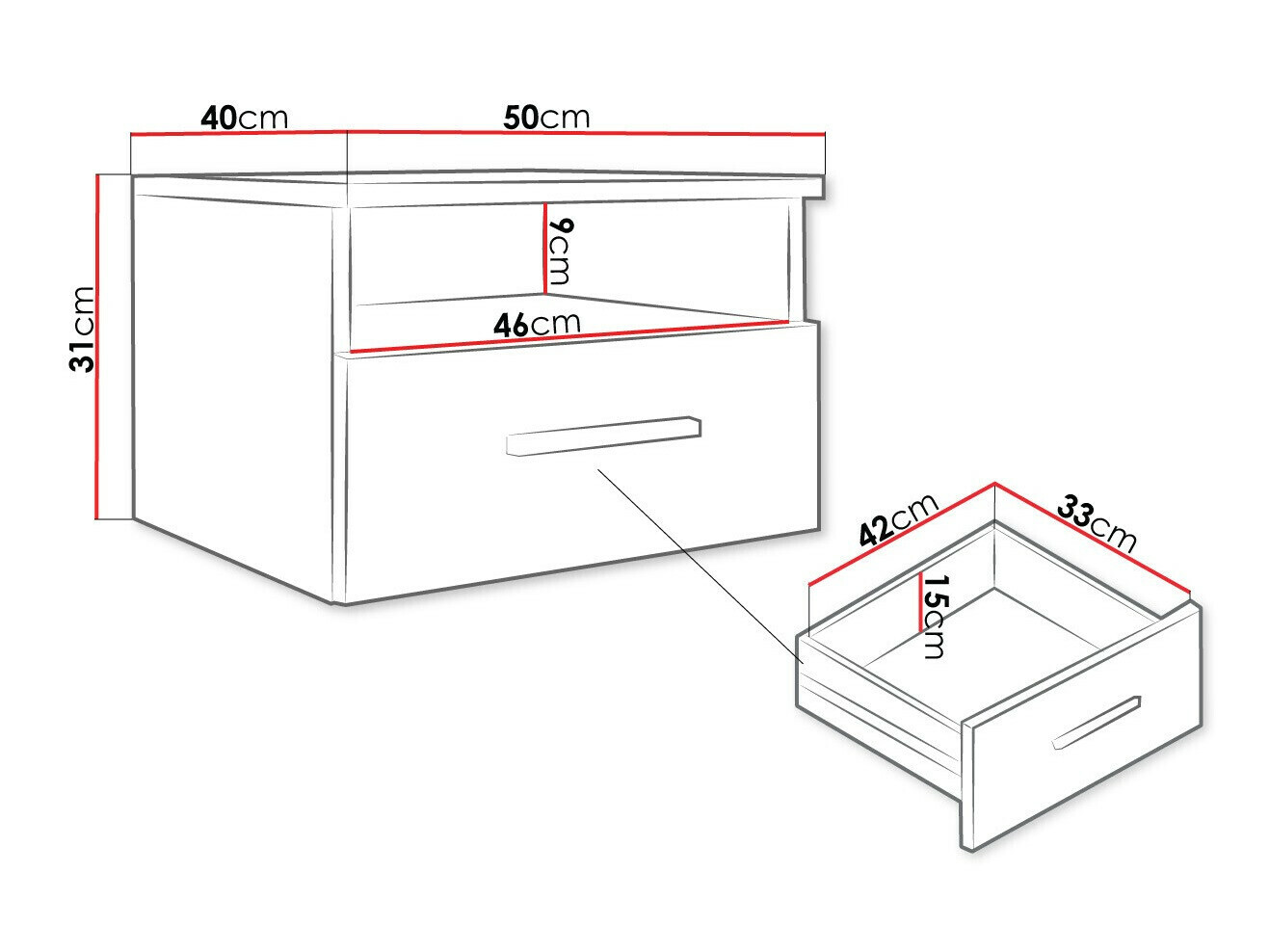Bedside table Comfivo Pastor
