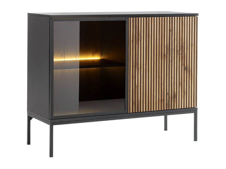Sideboard Soferi 107 (Black + Wotan Oak)