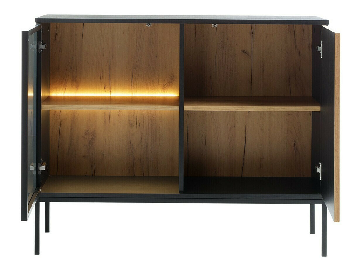 Sideboard Soferi 107 (Black + Wotan Oak)